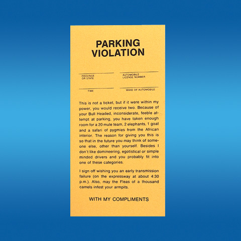 (image for) Fake Parking Tickets